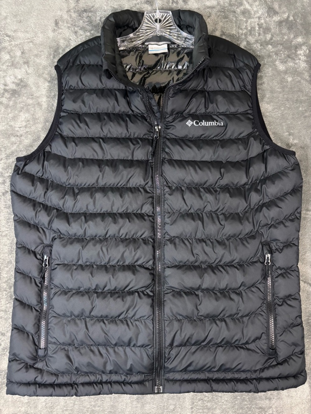Columbia Black Quilted Down-Style Vest
